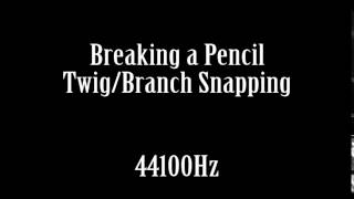 Breaking a Pencil/Twig/Branch/Stick Snapping Sound Effect Free High Quality Sound FX