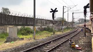 #Tiruchendur Express 16106 departing from #Chengalpattu Junction - Scenic Kolavai Lake View