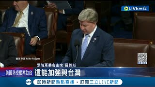 提升台灣嚇阻力! 美眾議院通過\