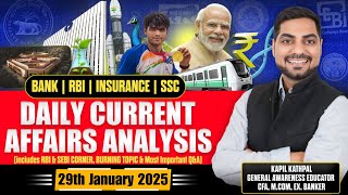 29th January 2025 Daily Current Affairs | RBI Corner | Trending Geo-Political Issues | Kapil Kathpal