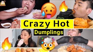 ASMR CRAZY 🔥HOT SPICIEST DUMPLINGS MUKBANGERS TRYING IN THE WORLD, BIG BITES EXTREME SPICY DUMPLINGS