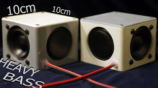 (DIY mini speaker) 10cmの箱+6cmのユニット+パッシブラジエーターで重低音 (自作スピーカー)