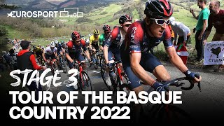 Pello Bilbao vs Julian Alaphillipe on tight sprint! | Tour of Basque Country - Stage 3 | Eurosport