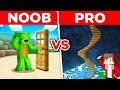 JJ And Mikey NOOB vs PRO TALLEST SPIRAL DOORS in Minecraft Maizen