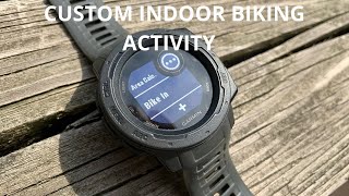 Garmin Instinct Review. CUSTOM INDOOR BIKING ACTIVITY with GPS that tracks your distance and speed!