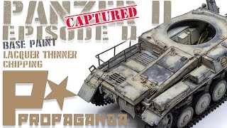 DAK Panzer II CAPTURED. Base Paint & Chipping. Episode 2.