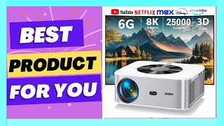 XIWBSY Android Projector 4k 25000Lumens 800ANSI