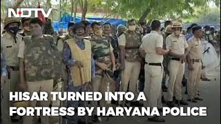 3,000 Riot Cops Called Into Haryana's Hisar To Block Farmers' Protest