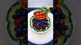 #fruit plate decorations " fruit carving" fruit decorate art " carving skills" creative fruit plate