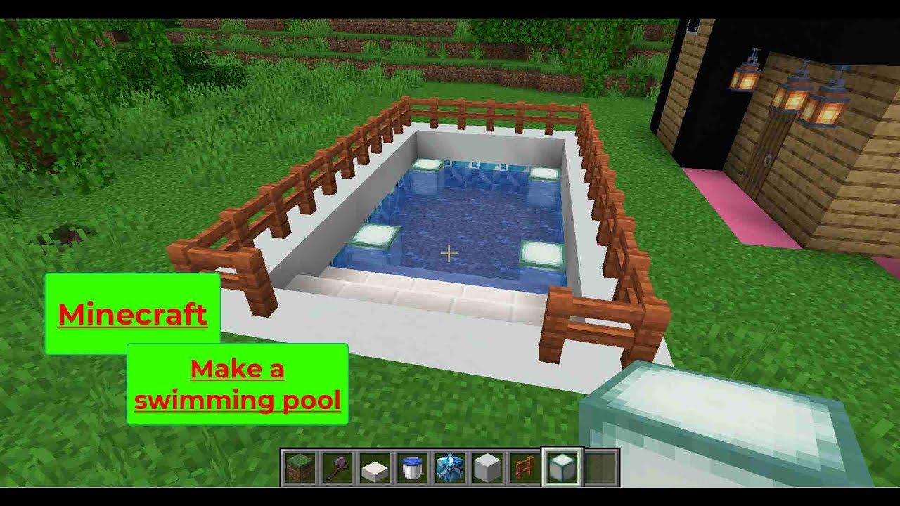 Make A Swimming Pool Minecraft Youtube