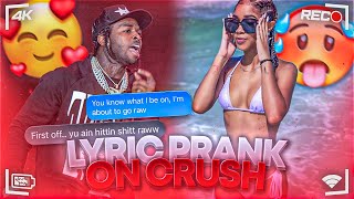 POP SMOKE - “What You Know Bout Love” | LYRIC PRANK ON CRUSH❤️ **GONE RIGHT**