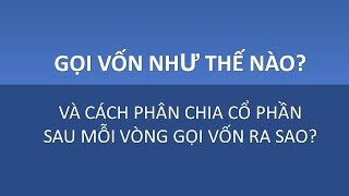 Gọi vốn như thế nào và cách phân chia cổ phần sau mỗi vòng gọi vốn