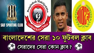 বাংলাদেশের সেরা ১০ ফুটবল ক্লাব | Bashundhara Kings | Abahani Limited | Bangladesh Top Football Clubs