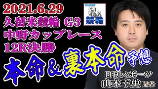 【裏本命あり】G3中野カップレース最終日　久留米12R決勝　日刊スポーツ山本幸史記者予想