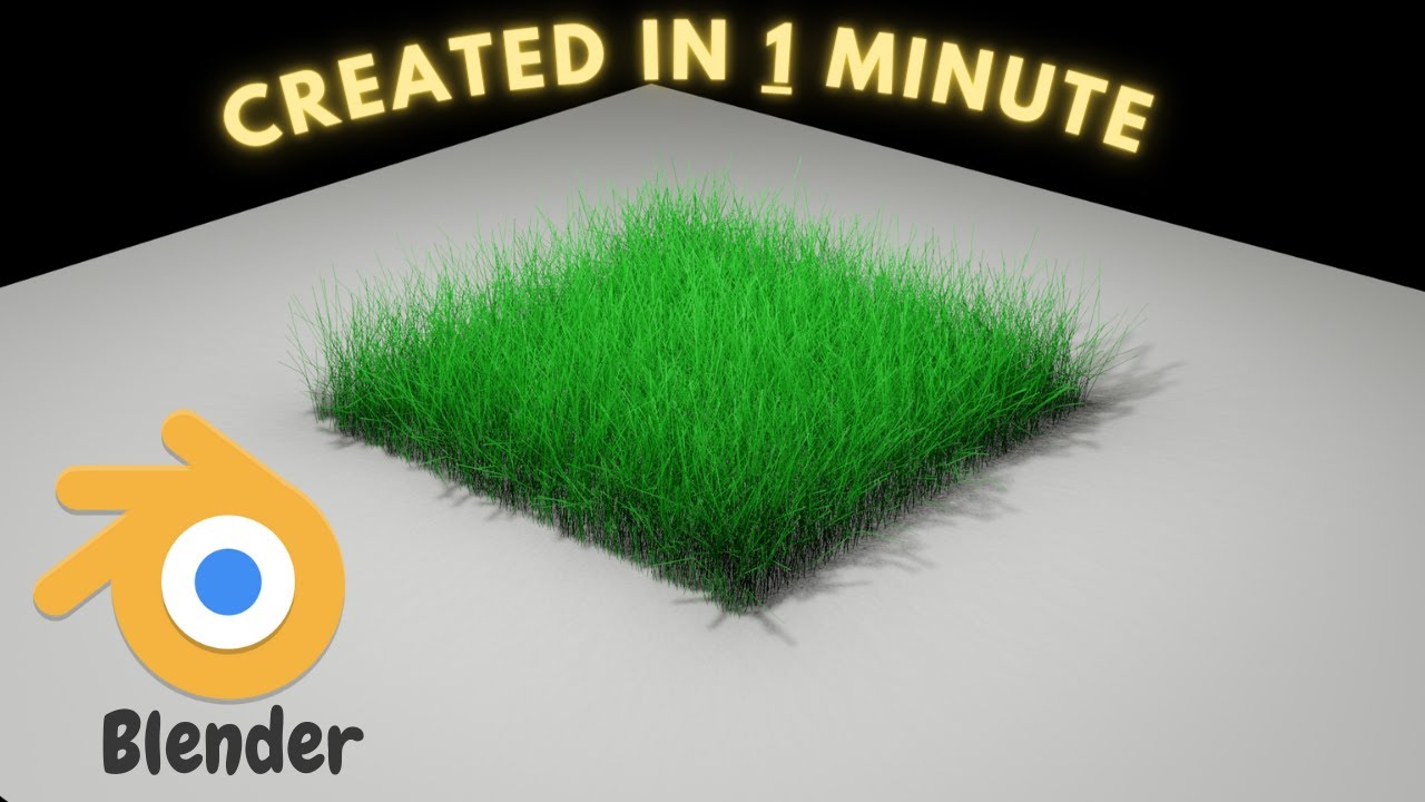 Create Grass In 1 Minute Blender Tutorial Youtube