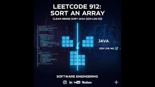 LeetCode 912: Sort an Array - Clean Merge Sort Java (O(n log n))! 🔄🚀😊👍
