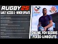 RUGBY 25 Early Access 5 MINOR UPDATE - ONLINE is Here, FOV Sliders & Animation - Feedback & Thoughts