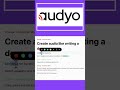 Audyo.ai - The Future of Voiceovers with AI Voices