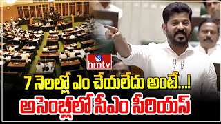 7 నెలల్లో ఏం చేయలేదు అంటే...! అసెంబ్లీలో సీఎం సీరియస్ | CM Revanth Reddy Serious In Assembly | hmtv