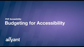PDF Accessibility Q&A Series | Budgeting for Accessibility