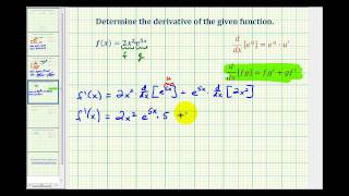 Ex 2:  Derivatives Involving the Exponential Function with Base e and the Product Rule