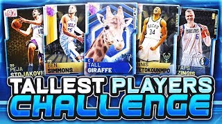 USING THE TALLEST PLAYERS AT EACH POSITION DID THIS.... NBA 2k19 MyTEAM SQUAD BUILDER