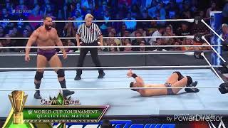 Rusav vs Miz WWE world cup Qualifying match smack down