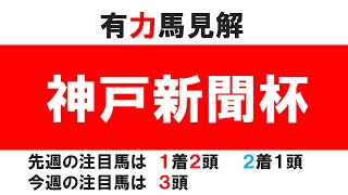 【神戸新聞杯】　推奨馬です。　　競馬予想