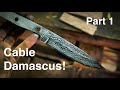 Making A Cable-Damascus Knife!!! (San Mai!) // Part 1