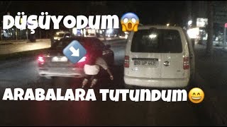 TRAFİKTE PATEN SÜRDÜM (ARABALARA TUTUNDUM :D)