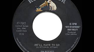 1960 HITS ARCHIVE: He’ll Have To Go - Jim Reeves (a #1 ‘pop’ & C&W record)