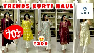 AJIO Big billion Days sale | Reliance Trends | 70% off😍 | Reliance trends kurti Haul #reliancetrends