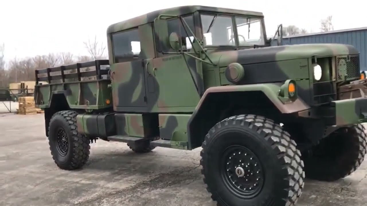 SOLD!!! M35A2 DEUCE & HALF 4 DOOR 4X4 MILITARY TRUCK - YouTube