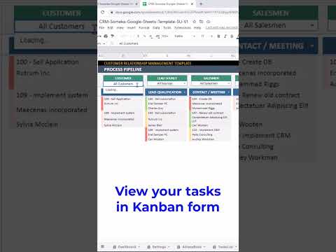 CRM in Google Sheets in 60 seconds Customer Relationship Management #shorts