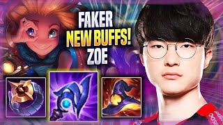 FAKER TRIES ZOE WITH NEW BUFFS! - T1 Faker Plays Zoe MID vs Anivia! | Season 2022