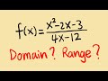 How to find the domain and the range of a rational function?