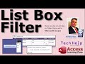 How to Use a List Box to Filter Records in Microsoft Access (Extended Cut: Multi-Select Listbox)