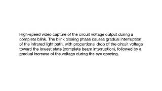 Infrared Signal of a Complete Eye Blink