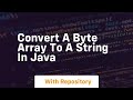 convert a byte array to a string in java