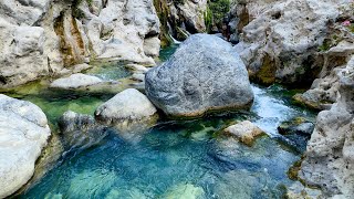 Big waterfall in Kourtaliotiko Gorge, Crete, Greece