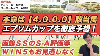 【エプソムカップ2024予想】本命は「4.0.0.0」データ該当で大激変待ったなし！　函館スプリントSのS-A評価も