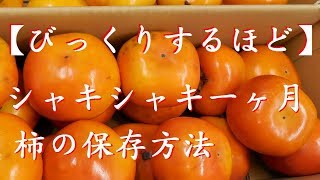 【柿の保存方法】びっくりするほどシャキシャキの状態を約一ヶ月保つ方法Save fruit of persimmon for 1 months deliciously