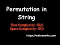 Permutation in String LeetCode | Permutation in String Java | LeetCode 567