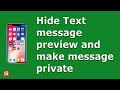 How to hide text message preview and make messages private in iPhone