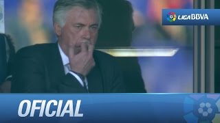 Ancelotti siguiendo el partido RCD Espanyol (1-4) Real Madrid sancionado en el palco