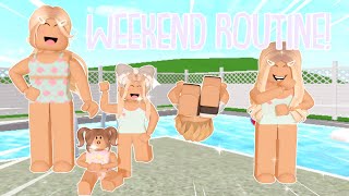 FAMILY WEEKEND DAILY ROUTINE! Roblox Bloxburg Roleplay w/voice! || Alyxiia