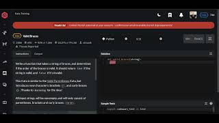 Codewars | Valid Braces | Python 6 kyu