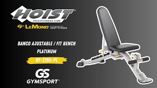 Hoist Fitness Banco Ajustable / Fit Bench Platinum HF-5165-PL