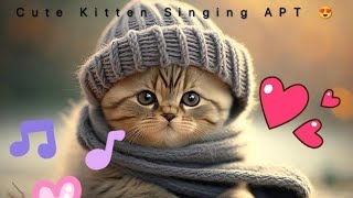 Cute Cats Singing APT Compilation 😍 #APT #CAT #FYP