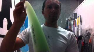 Windsurfing Slalom fin TLab slalomfin.MOV